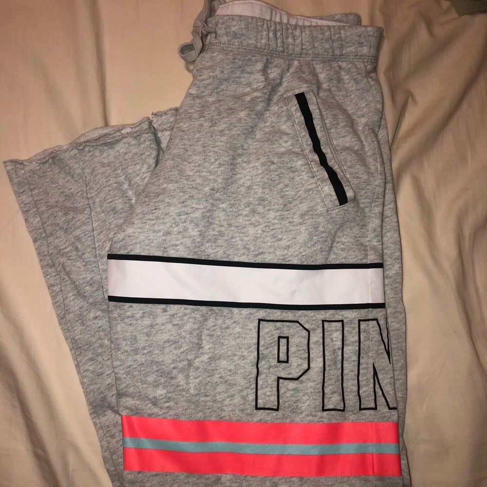 Heather Grey XS PINK Boyfriend Sweatpants